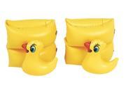 Set of 2 Yellow Funny Duckie Inflatable Swimming Pool Arm Floats for Kids 3 6 Years