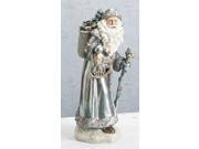 16 Vintage Silver Gilded Old World Santa w Staff Christmas Table Top Figure