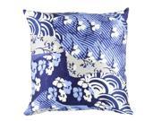 22 Dream Nursery Blueberry Blue and Cornflower Blue Decorative Square Throw Pillow