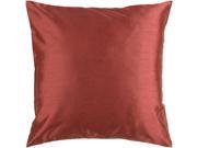 22 Shiny Solid Rusty Red Clay Decorative Throw Pillow