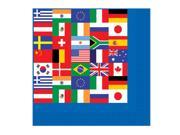 Club Pack of 192 Multi Colored International Flag Disposable 2 Ply Luncheon Napkins