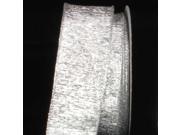 Elegant Shimmering Silver Wired Chicago Polyester Nylon Decorative Craft Ribbon 2 x 40 Yards