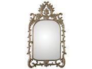 47 Antique Style Wall Mirror with Ornate Distressed Gold Leaf Finish Frame