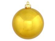 Shiny Gold UV Resistant Commercial Drilled Shatterproof Christmas Ball Ornament 15.75 400mm