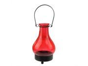 6.5 Transparent Red India Glass Bottle Tea Light Candle Lantern Decoration