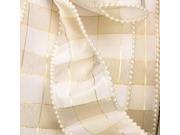 Cream and Gold Taffeta with Pearled Wire Edge Craft Ribbon 4 x 20 Yards