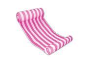 51.75 Pink and White Striped Water Hammock Swimming Pool Lounger