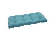 44 Aquatic Turquoise Outdoor Patio Wicker Loveseat Cushion