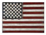 36 Rustic Metallic Proud To Be An American Flag Wall Decoration