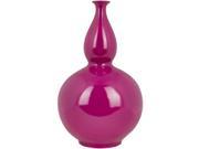18 Glossy Raspberry Pink Ceramic Tall Decorative Vase