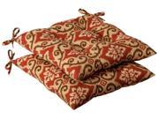 Pack of 2 Outdoor Patio Furniture Tufted Chair Seat Cushions Vintage Tuscan