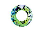 47 Ocean Blue and Lime Green Flourish Inflatable Water or Swimming Pool Tube