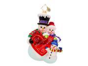 Christopher Radko Glass Merry Christmas from the Frosts Snowman Holiday Ornament 1017192