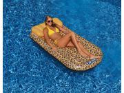 72 Water Sports Wild Things Cheetah Print Inflatable Swimming Pool Lounger Raft