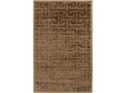 3.25 x 5.25 Forked Maze Umber and Tuscan Brown Hand Knotted Area Throw Rug