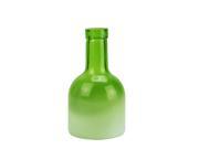 6.25 Fancy Fair Hand Made Transparent Green and White Ombre Recycled Spanish Glass Vase