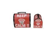 Set of 2 Red and White Keep Calm!! Decorative Wooden Storage Boxes 7.25 8.75