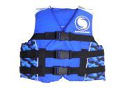 USCG Approved Water or Swimming Pool Cool in Blue Camouflage Child Life Vest for Boys Up to 90lbs