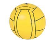 16 Yellow and Black 6 Panel Inflatable Beach Volleyball Swimming Pool Toy