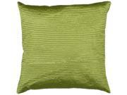22 Bright Lime Green Shiny Ribbed Decorative Throw Pillow