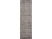 2.5 x 8 Frosted Passion Ash Gray Plush Hand Loomed Area Throw Rug Runner