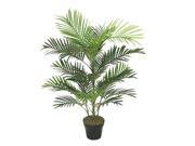 40 Decorative Potted Two Tone Green Tropical Mini Palm Tree