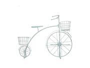 38 Decorative Distressed Blue Outdoor Patio Garden Bicycle with Planter Baskets