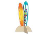 Club Pack of 12 Tropical 3 D Surfboard Centerpiece Luau Party Decorations 12