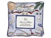12 Beach Themed Our Vacation Decorative Memory Photo Throw Pillow