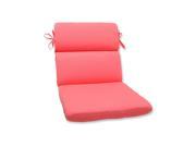 40.5 Chrona Watermelon Pink Outdoor Patio Rounded Chair Cushion