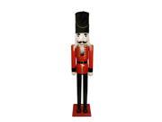 6 Giant Commercial Size Red and Black Wooden Christmas Nutcracker Soldier