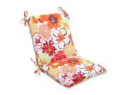 36.5 Floreale Spruzzata Red and Yellow Floral Outdoor Patio Chair Cushion