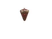 5 Merry Bright Red White and Green Shatterproof Strawberry Cake Slice Christmas Ornament