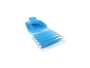 74 Blue and White Inflatable Swimming Pool or Patio Chair and Chaise Lounge