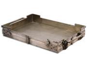25 Manola Hand Forged Metal Decorative Studded Tray with Burnished Silver Champagne Finish