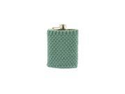 Stainless Steel Drinking Flask with Cozy Robin s Egg Blue Knit Sweater 7 oz