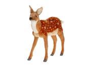 Set of 2 Lifelike Handcrafted Extra Soft Plush Standing Deer Fawn Stuffed Animals 19.5