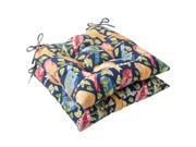 Set of 2 Solarium Colorful Bird Watchers Outdoor Patio Tufted Seat Cushions 19