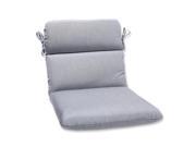 40.5 Sunbrella Gray Outdoor Patio Rounded Chair Cushion