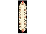Autumn Elegance Decorative Embroidered Fall Leaf Table Runner 15 x 54