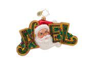Christopher Radko Glass Joyous Noel Santa Claus Christmas Ornament 1016785