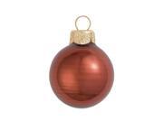 28ct Pearl Chocolate Brown Glass Ball Christmas Ornaments 2 50mm
