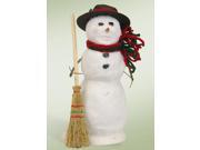 9.5 Snowman with Broom Collectible Christmas Figure
