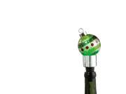 4.5 Green LED Lighted Color Changing Christmas Ornament Wine Bottle Stopper