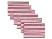 Set of 6 Decorative Red and White Peppermint Stripe Table Placemats 19