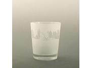 Set of 4 Atlanta Etched Double Old Fashioned Drinking Glasses 13 ounces