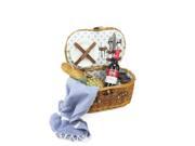 2 Person Hand Woven Honey Willow Picnic Basket Set with Accessories