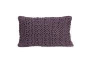 20 Decorative Purple Chunky Crochet Cotton Throw Pillow