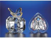 Pack of 8 Icy Crystal Decorative Butterfly Trinket Boxes 4.3