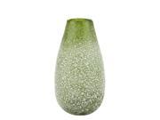6 Botanic Beauty Decorative Green and White Speckled Glass Vase